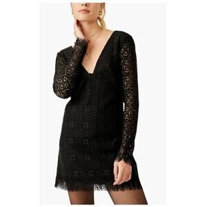 NWT FREE PEOPLE HONEY HONEY LACE LONG SLEVEES DRESS WOMEN'S SIZE 0